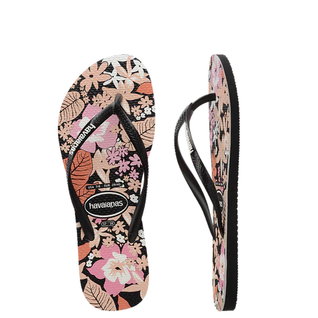 Havaianas Kids Slim Ditsy Bloom Black