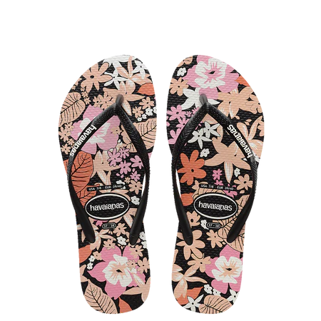Havaianas Kids Slim Ditsy Bloom Black