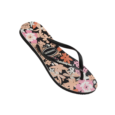 Havaianas Kids Slim Ditsy Bloom Black