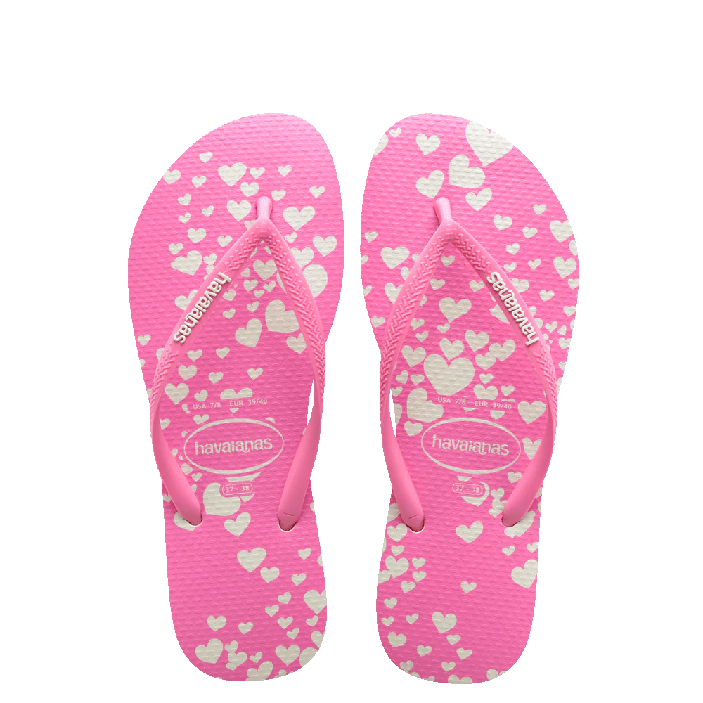 Havaianas Kids Slim Mini Hearts Pink/White
