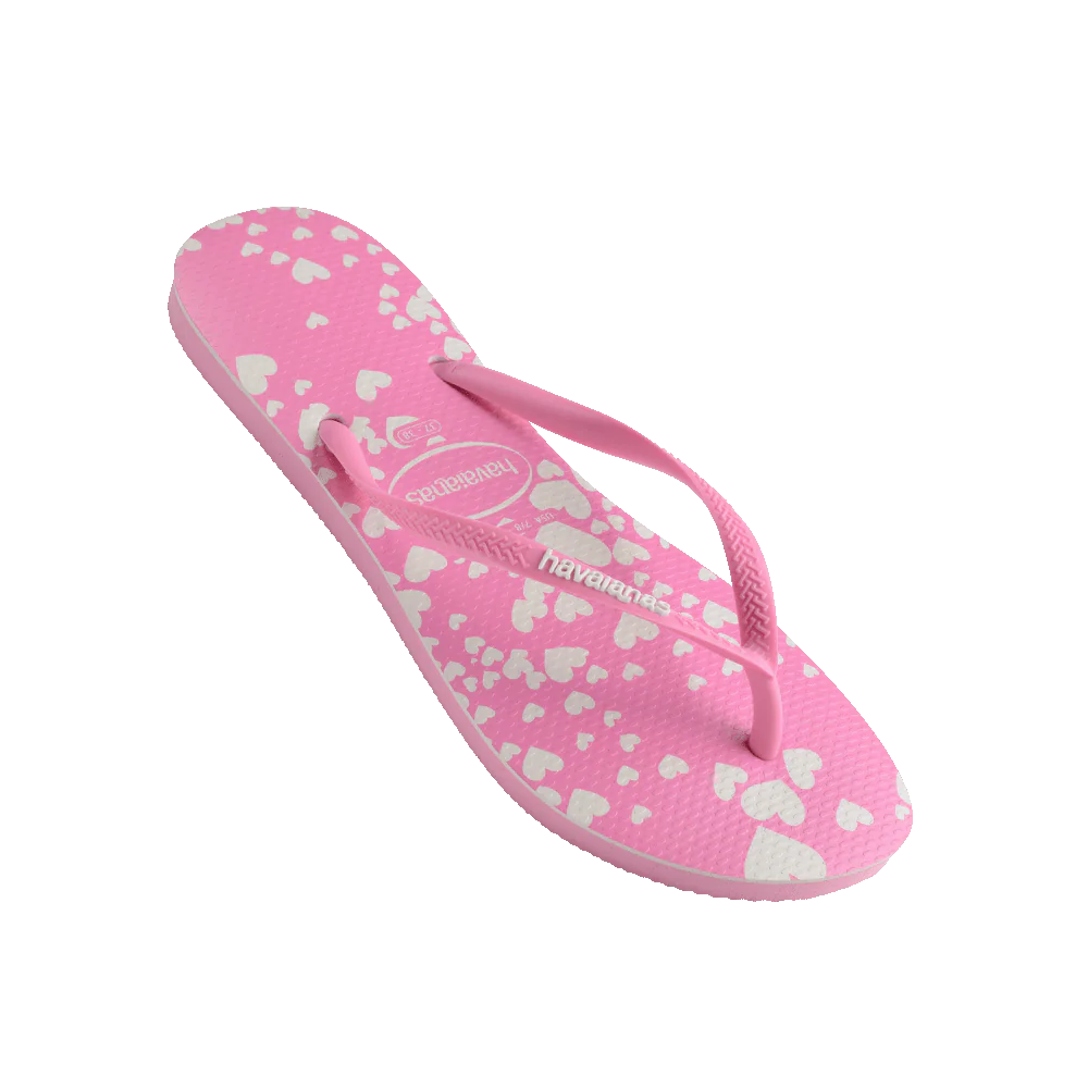 Havaianas Kids Slim Mini Hearts Pink/White