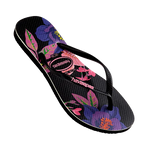 Slim Floral Neon Black