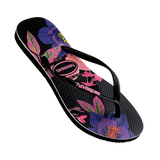 Slim Floral Neon Black