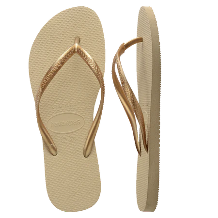 Havaianas Slim Metallic Sand Grey/Light Golden