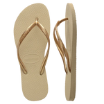 Havaianas Slim Metallic Sand Grey/Light Golden