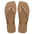 Havaianas Slim Square Logo Metallic Rose Gold