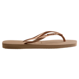 Havaianas Slim Square Logo Metallic Rose Gold