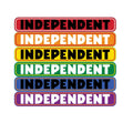 Independent Sticker bar Logo Asst 6in