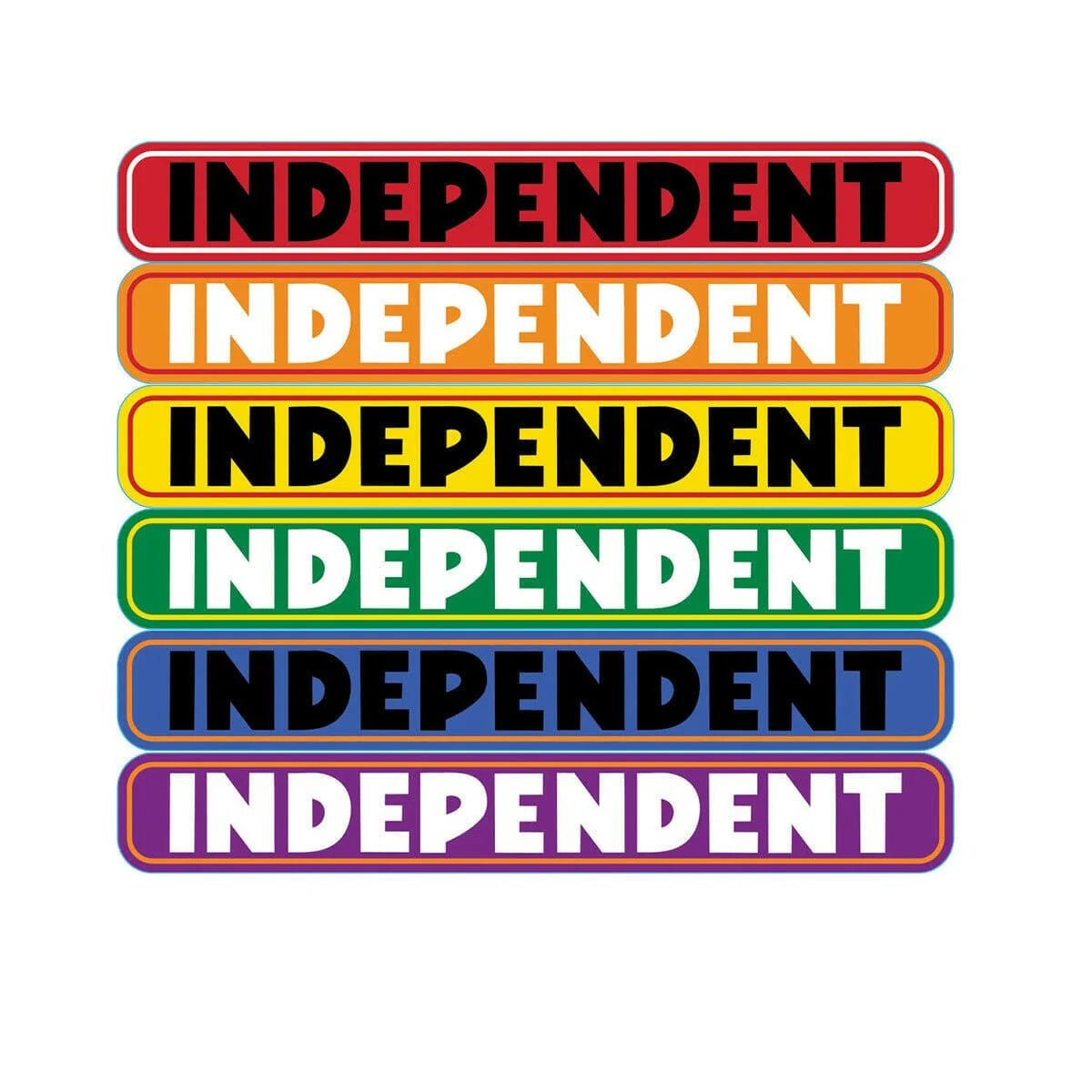 Independent Sticker bar Logo Asst 6in