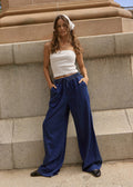 Afends Palmer Wide Leg Pant - Ink