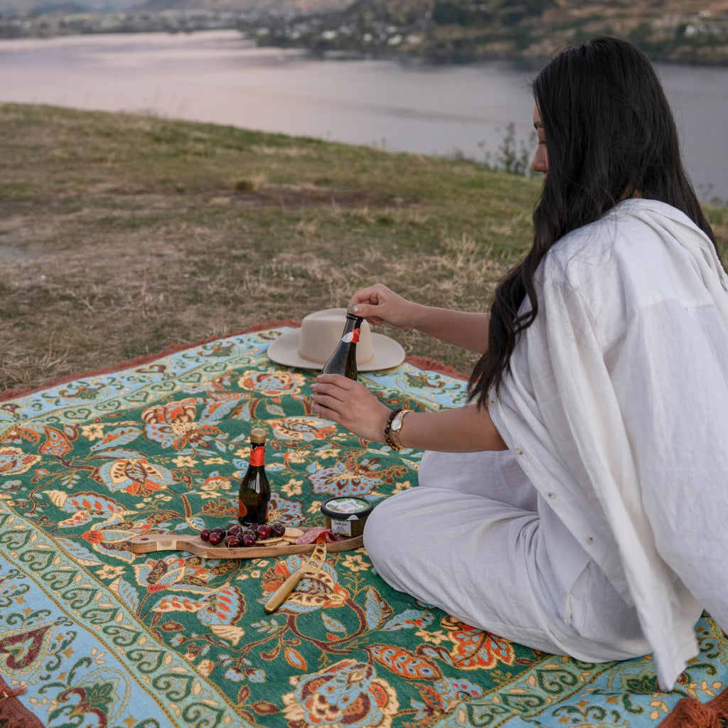Isla Label Jade Woven Picnic Rug XL