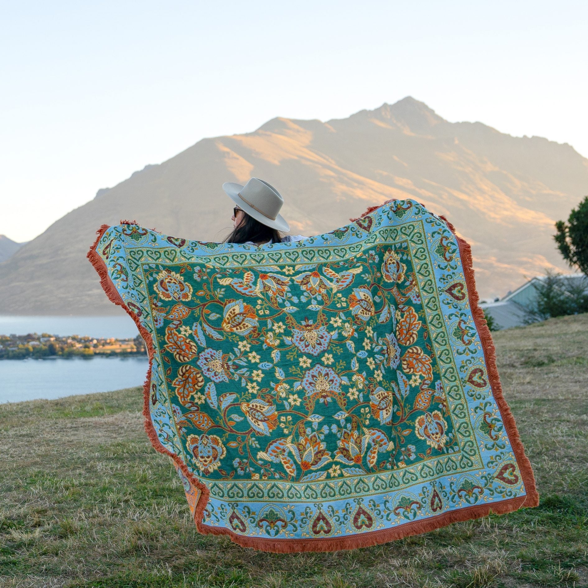 Isla Label Jade Woven Picnic Rug XL