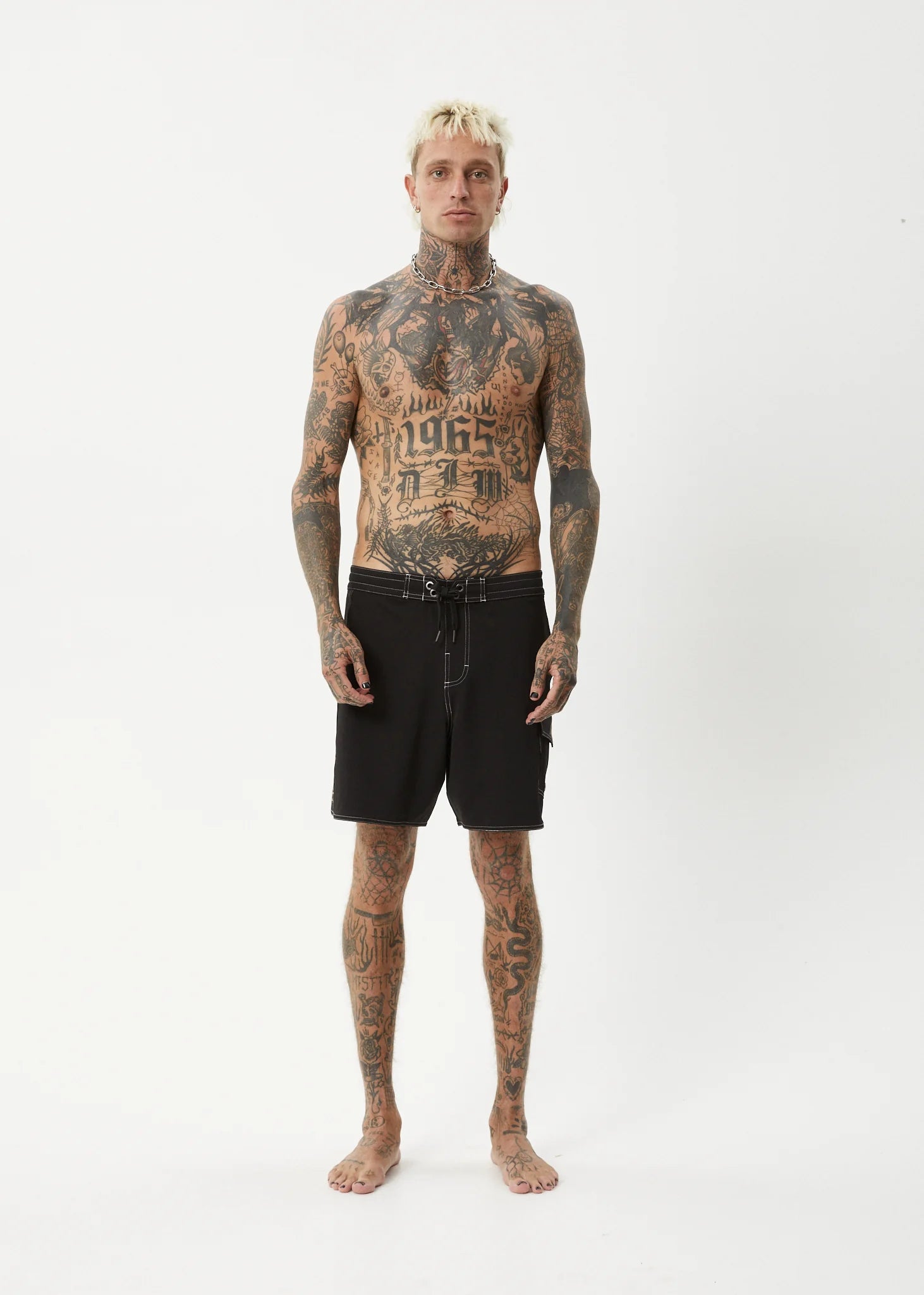 Afends Crashed Out Recycled Surf Related Boardshort 18 Inch - Black