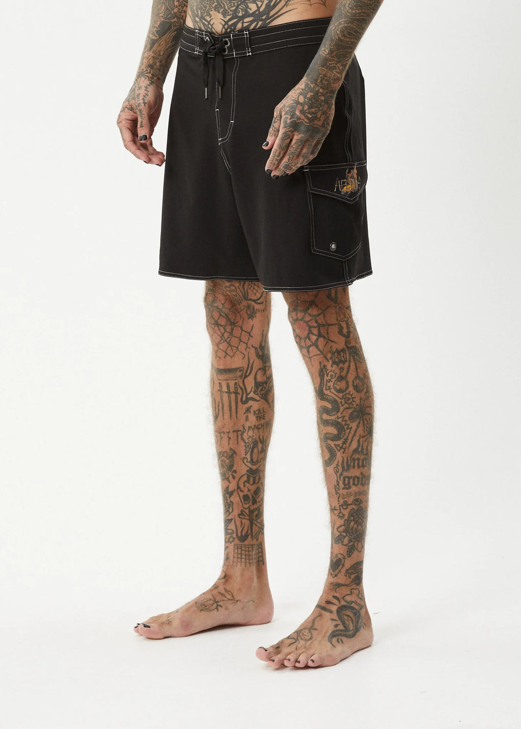 Afends Crashed Out Recycled Surf Related Boardshort 18 Inch - Black