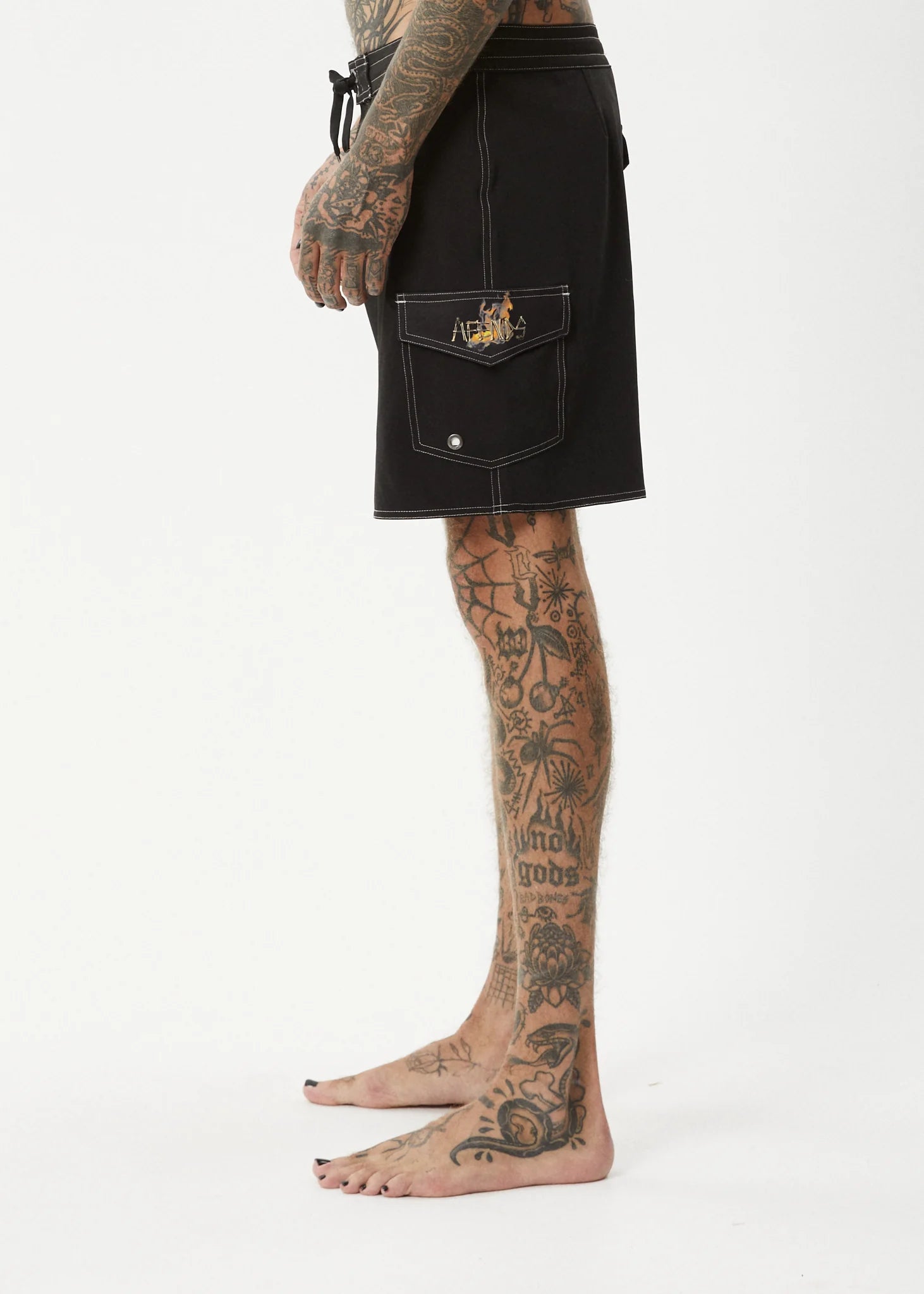 Afends Crashed Out Recycled Surf Related Boardshort 18 Inch - Black