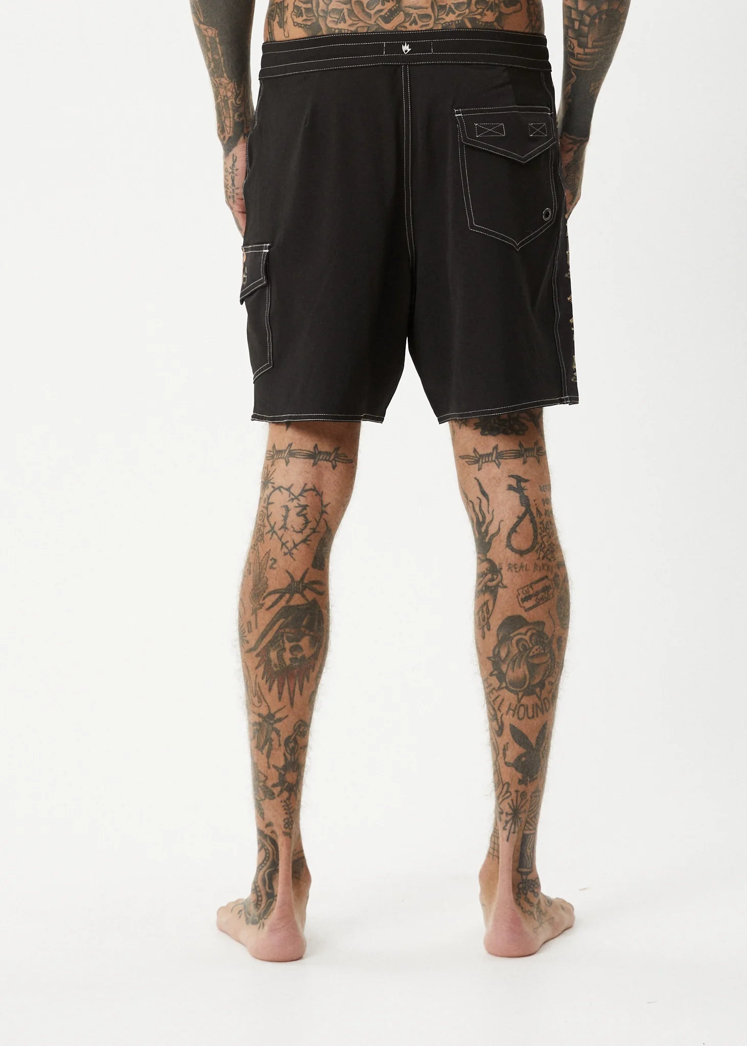 Afends Crashed Out Recycled Surf Related Boardshort 18 Inch - Black