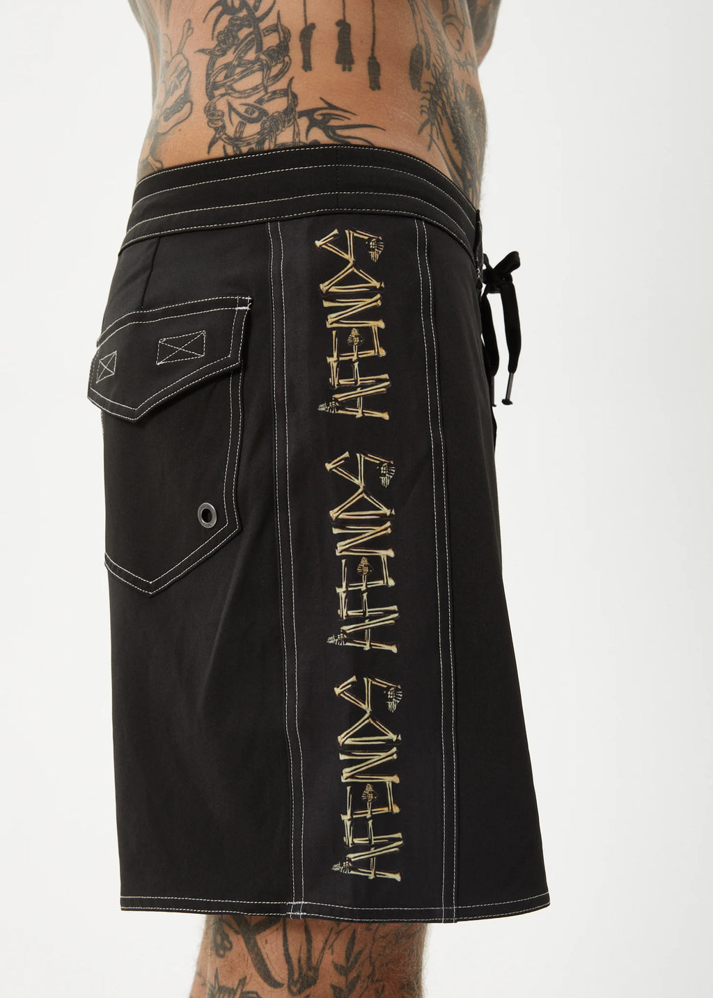 Afends Crashed Out Recycled Surf Related Boardshort 18 Inch - Black
