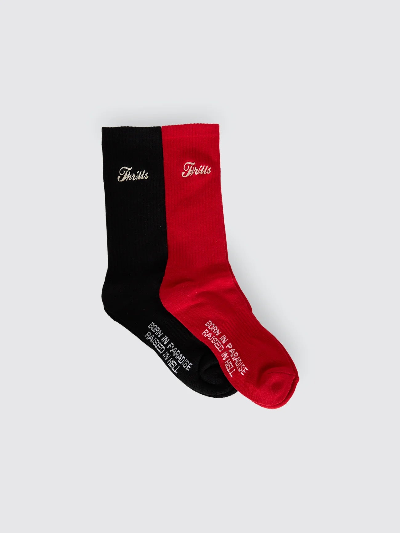 Make Em Tough 2 Pack Sock - Black - Scarlet Red