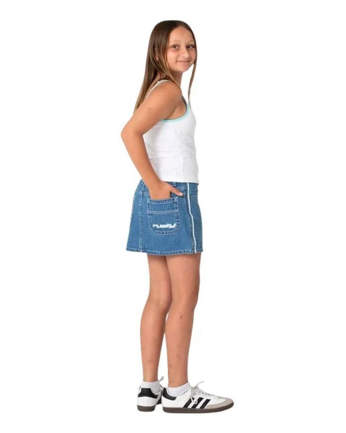 Rusty Flip Girl Mini Denim Skirt