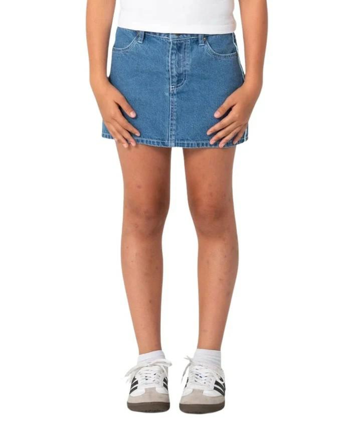 Rusty Flip Girl Mini Denim Skirt