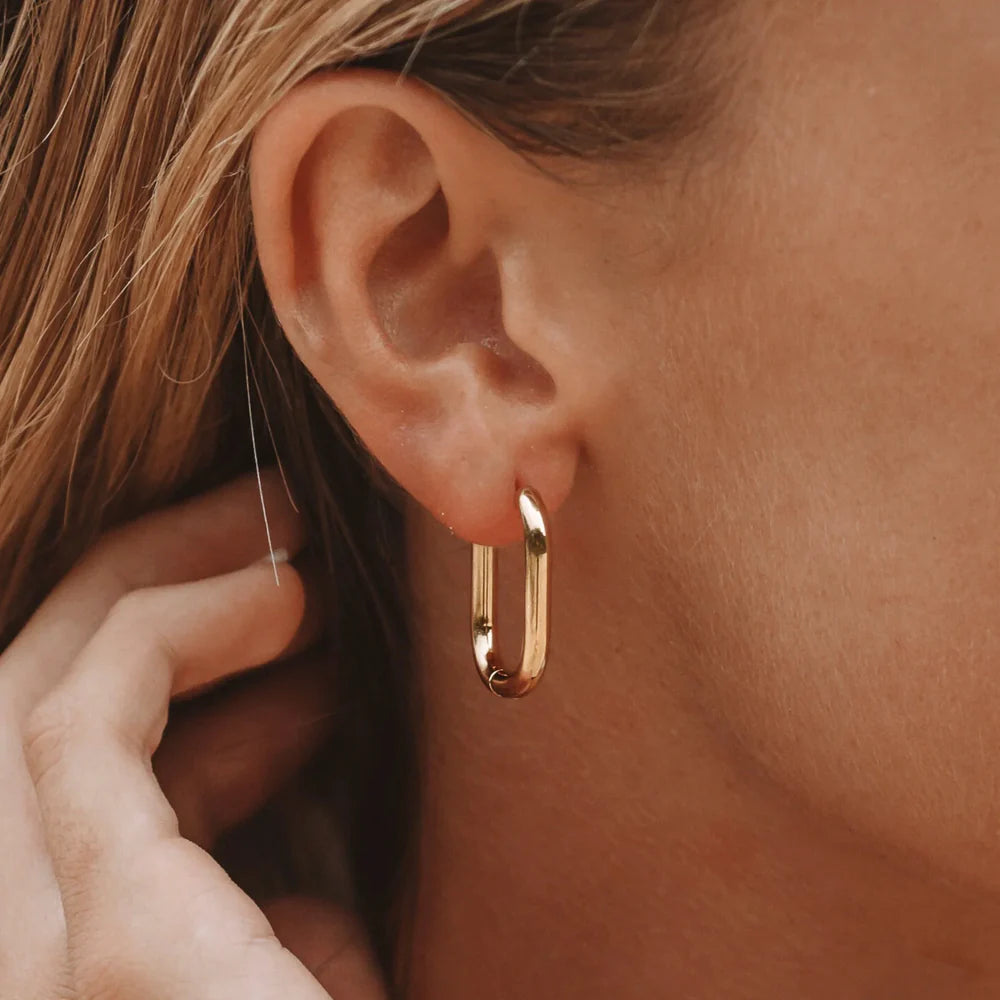 Atolea Oval Hoop Earrings