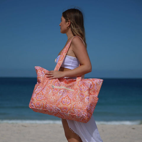 Isla Label Paisley Large Beach Bag