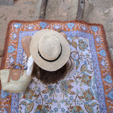 Isla Label Raffia Woven Picnic Rug XL