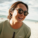 Sin Eyewear Risky Business Crystal Green Brown Sunglasses