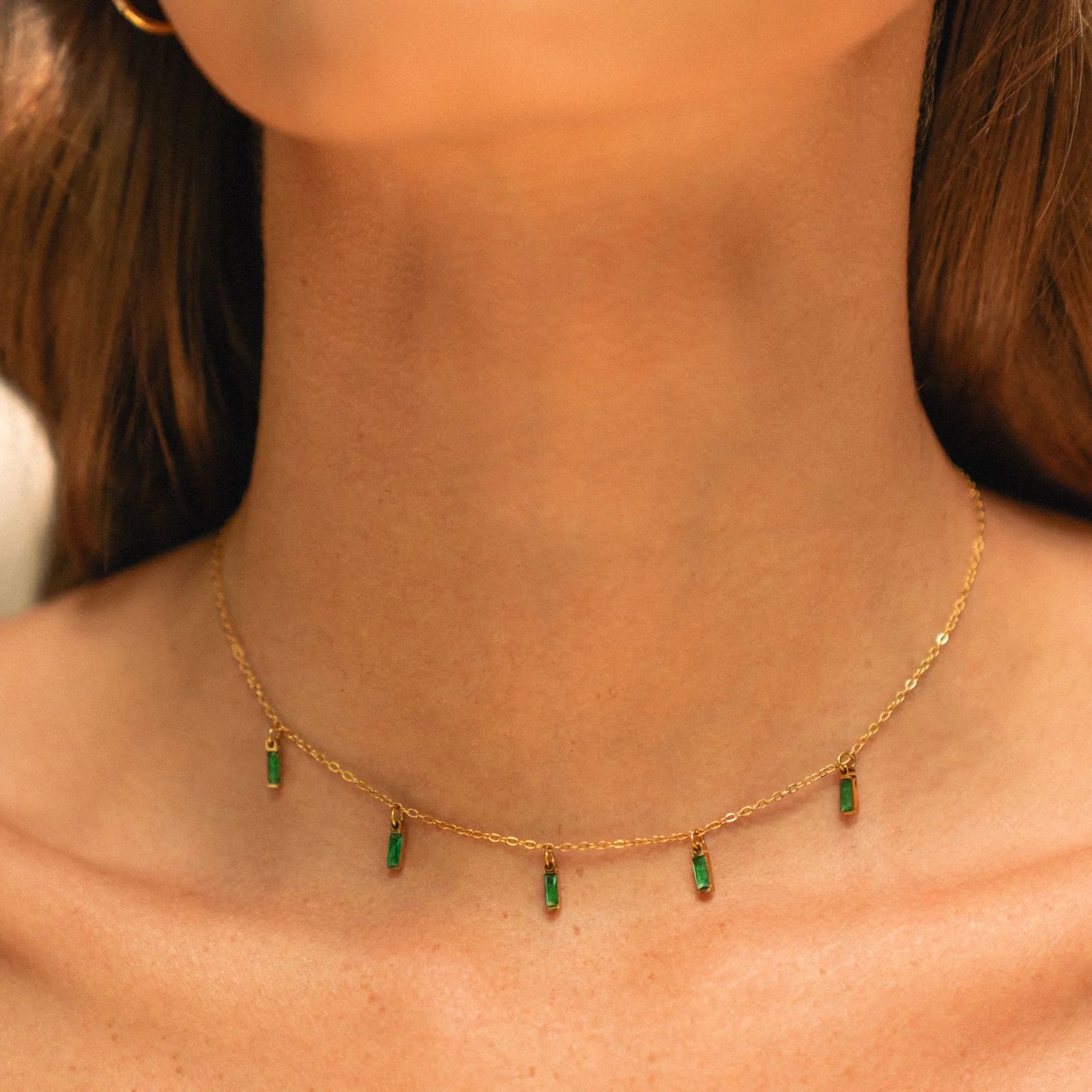 Atolea Rain Of Emeralds Choker