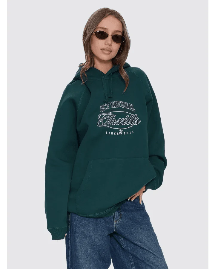 Thrills Standard Issue Slouch Hood - Varsity Green