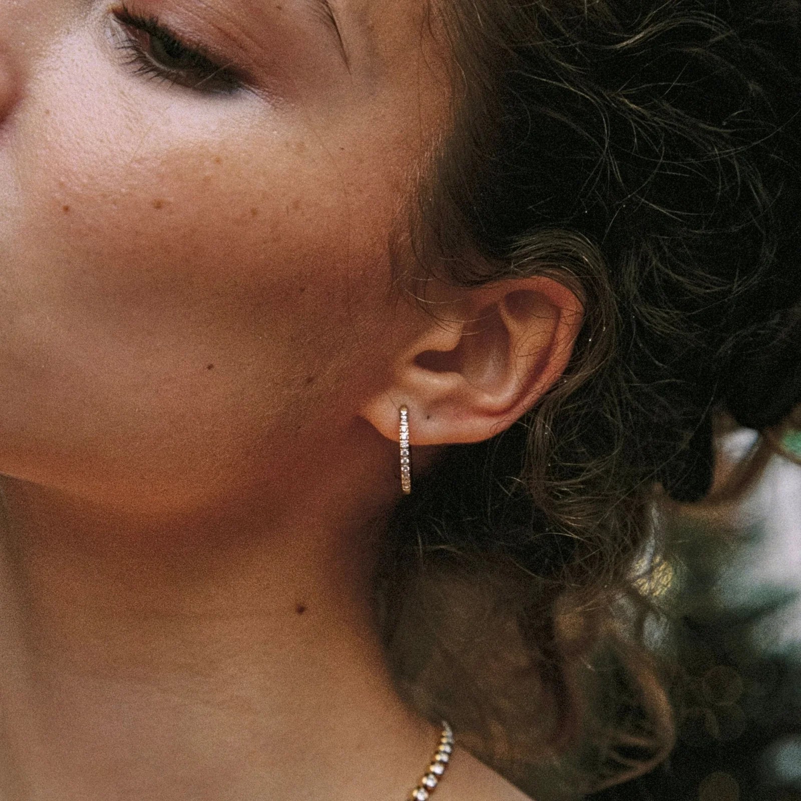 Atolea Large Pavé Hoops