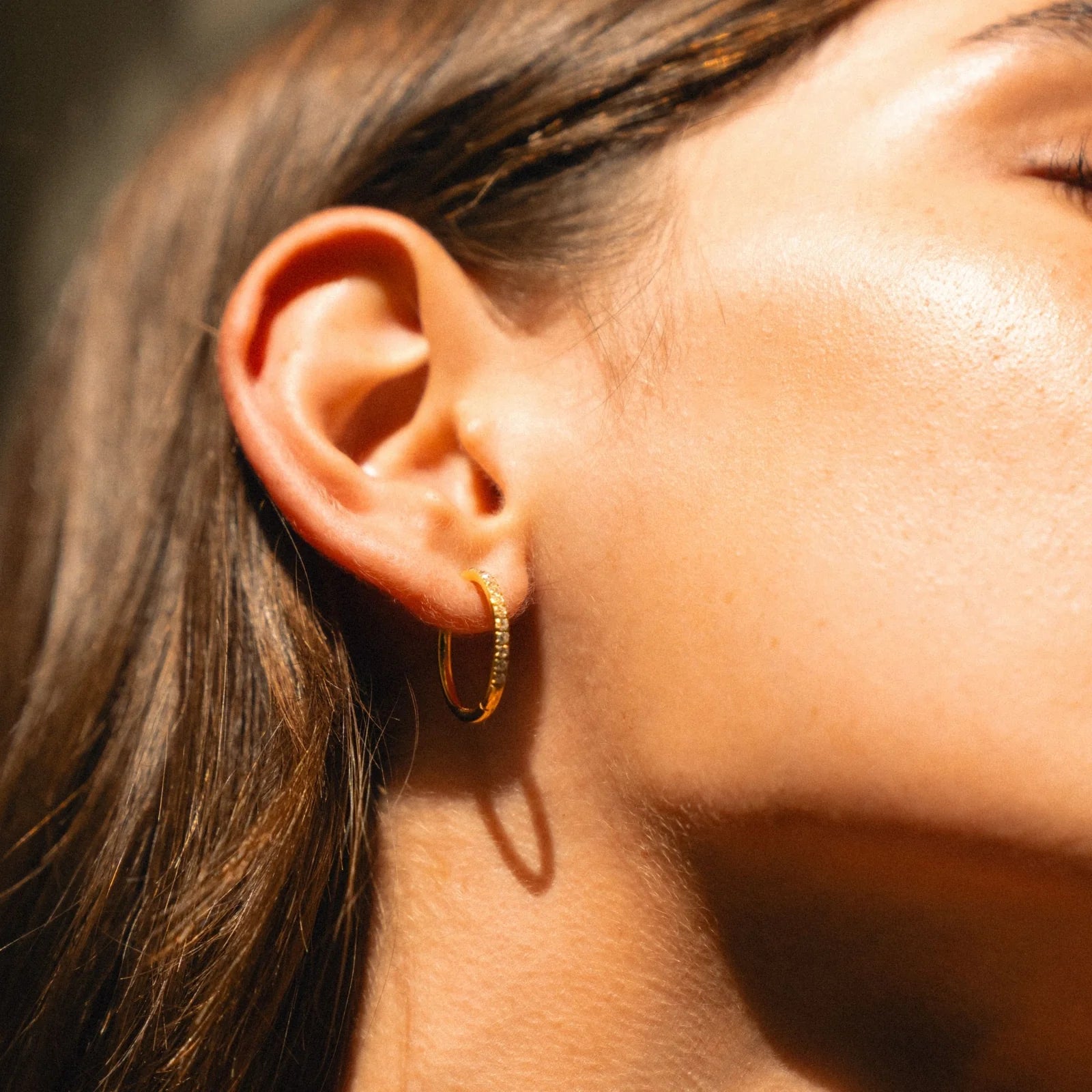 Atolea Large Pavé Hoops