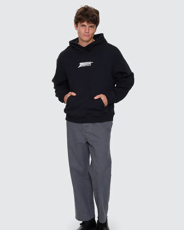 Thrills Heavy Voltage Slouch Pull On Cropped Hood - Black