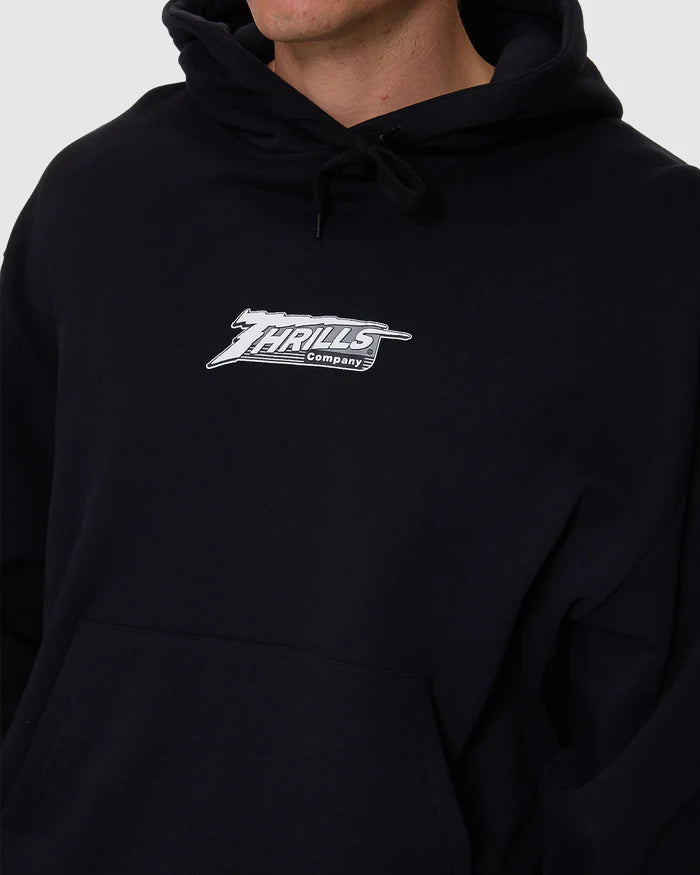 Thrills Heavy Voltage Slouch Pull On Cropped Hood - Black