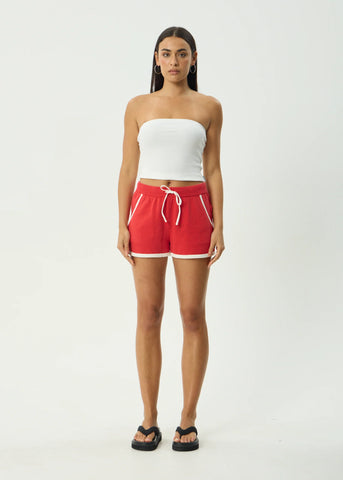 Afends Litty  Recycled Knit Short - Tomato