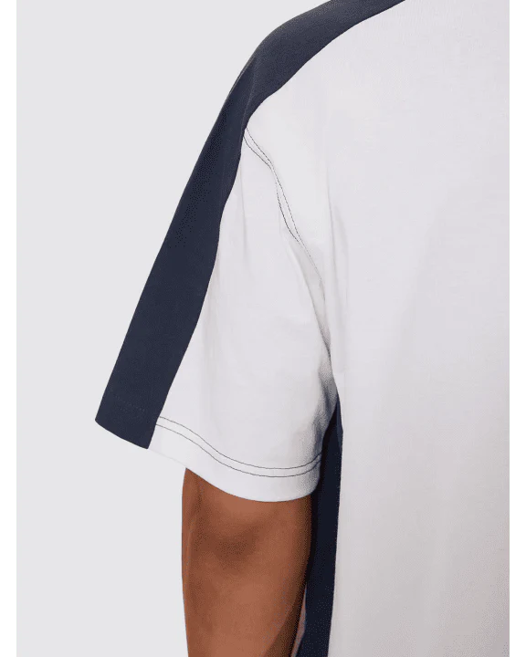 Thrills Total Service Box Fit Oversize Cropped Panel Tee - Snow White