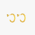 Atolea Spiral Gold Hoop Earrings