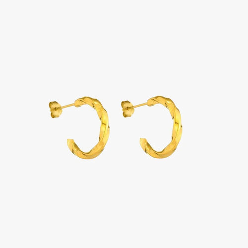 Atolea Spiral Gold Hoop Earrings
