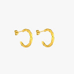 Spiral Gold Hoop Earrings