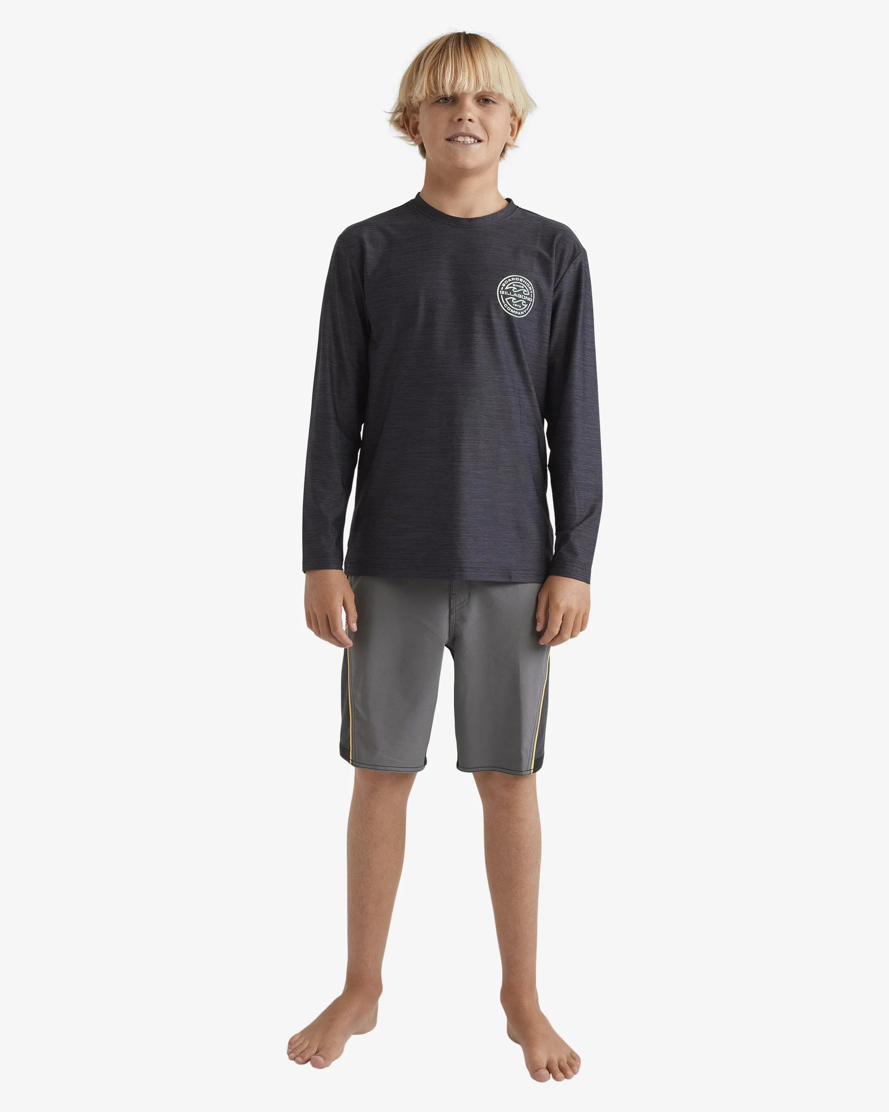 Billabong Rotor Shorline Long Sleeve Rash Vest Boys 8-16