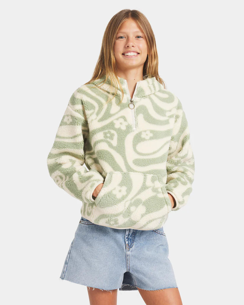 Billabong Just In Time Fleece Top Girls 2-16