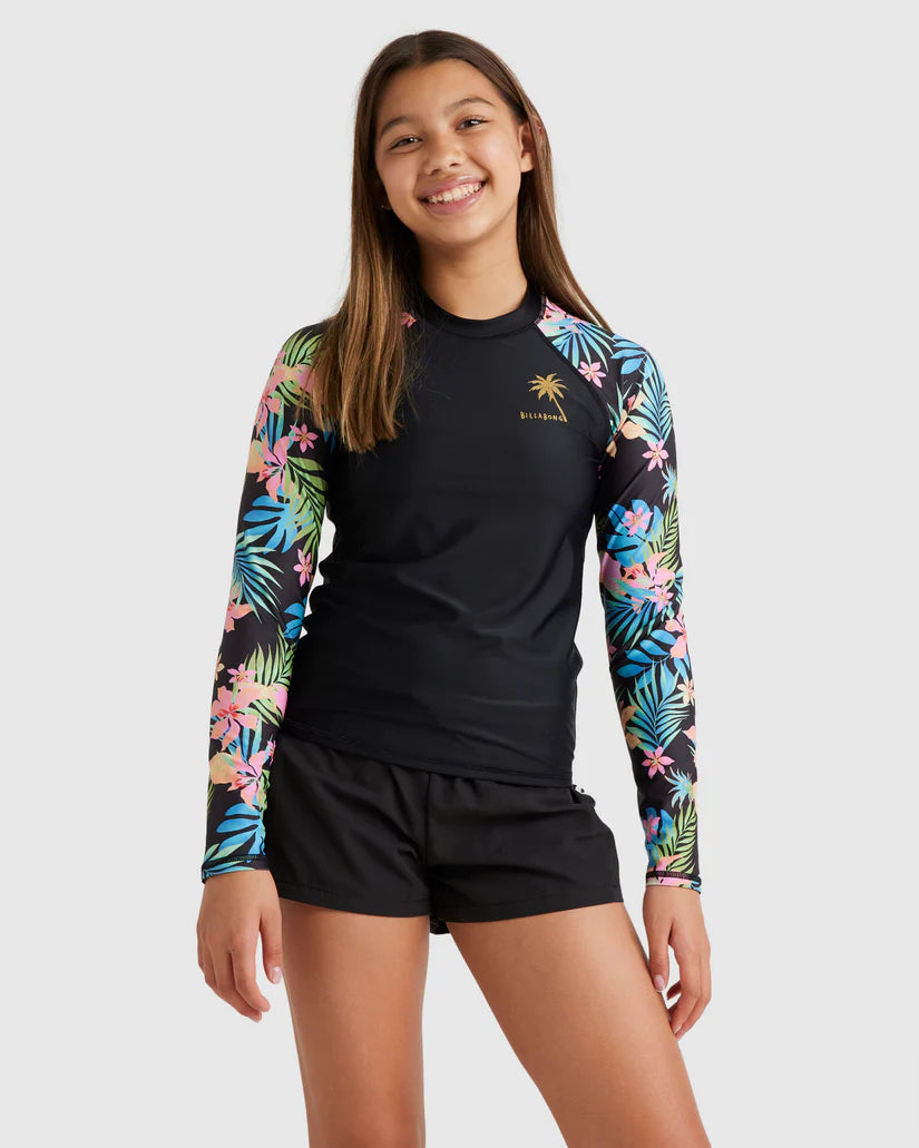 Billabong In Da Jungle Rash Vest Girls 2-16