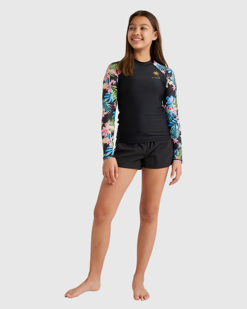 Billabong In Da Jungle Rash Vest Girls 2-16
