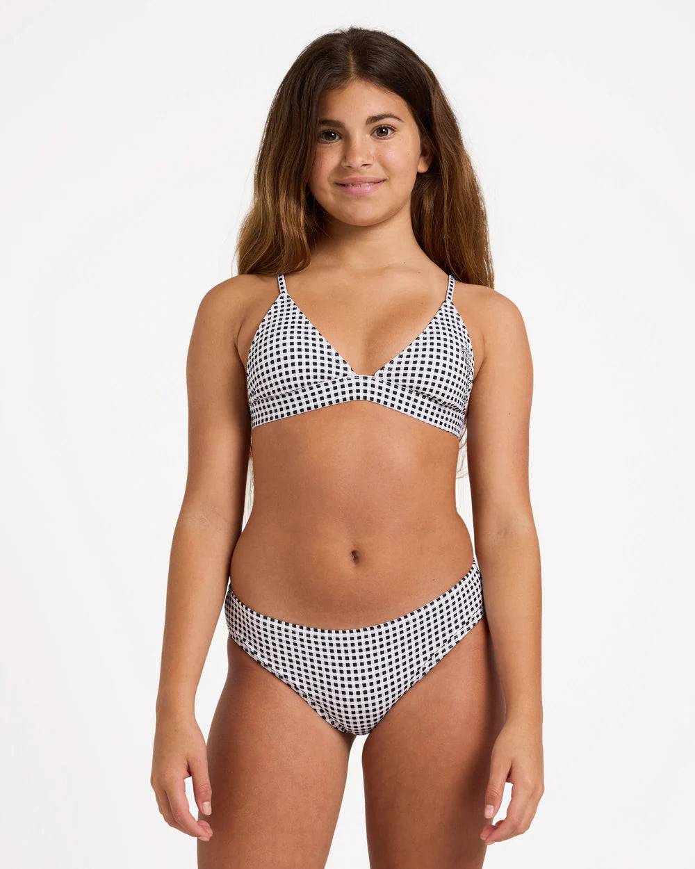 Billabong Gingham Crush Triangle Bikini Set Girls 6-16