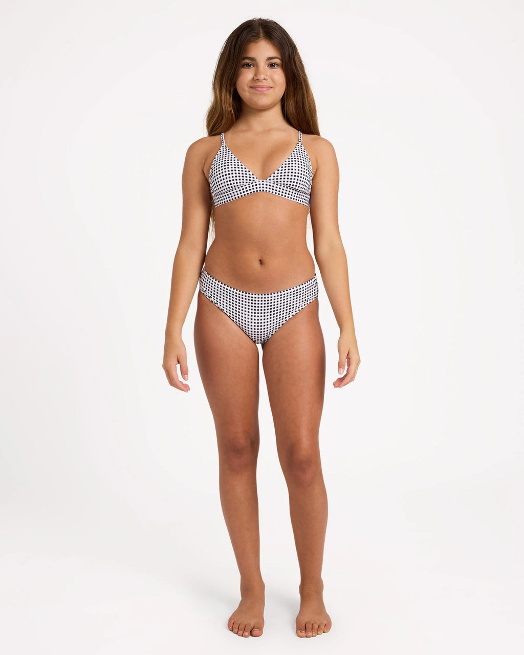 Billabong Gingham Crush Triangle Bikini Set Girls 6-16