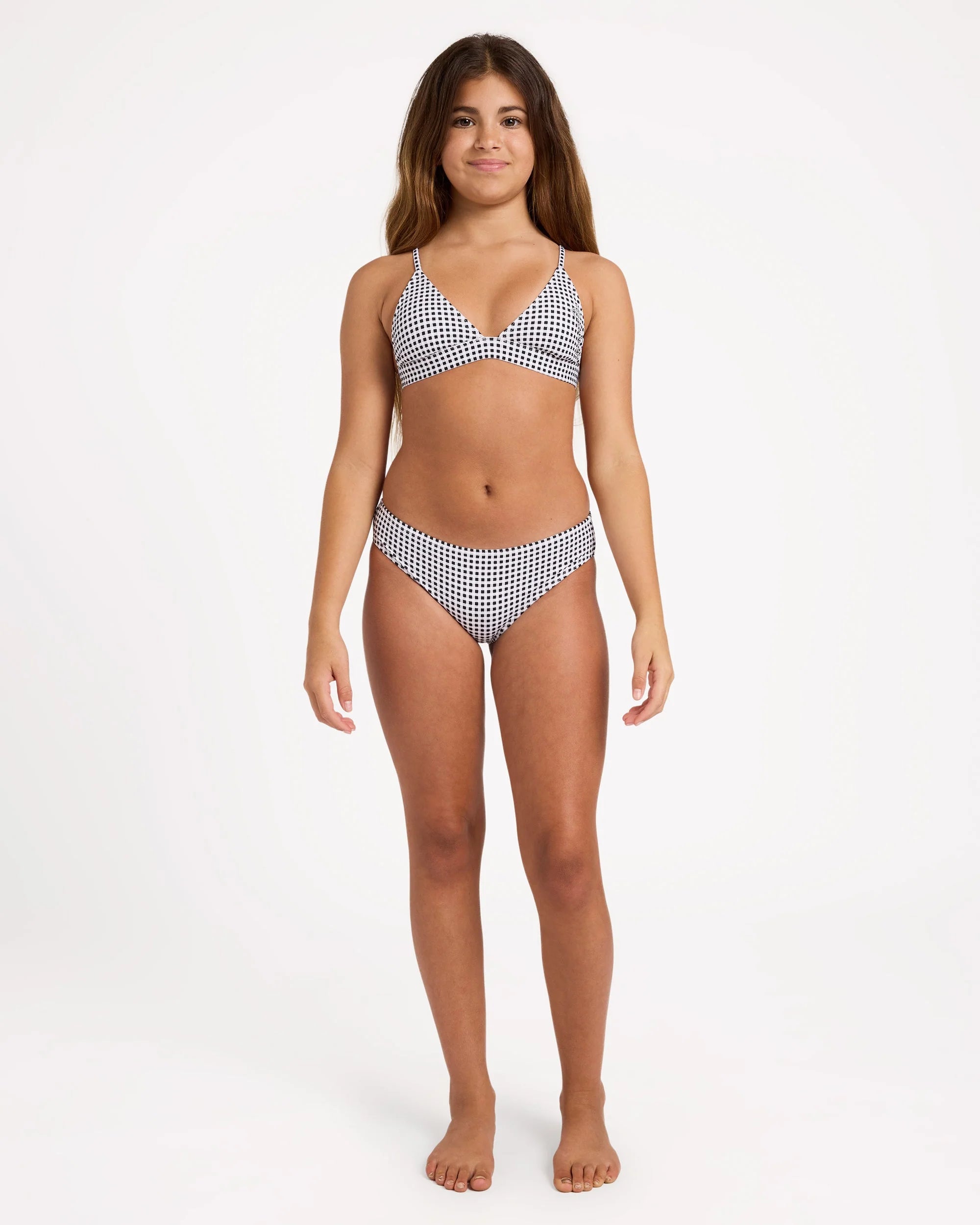 Billabong Gingham Crush Triangle Bikini Set Girls 6-16