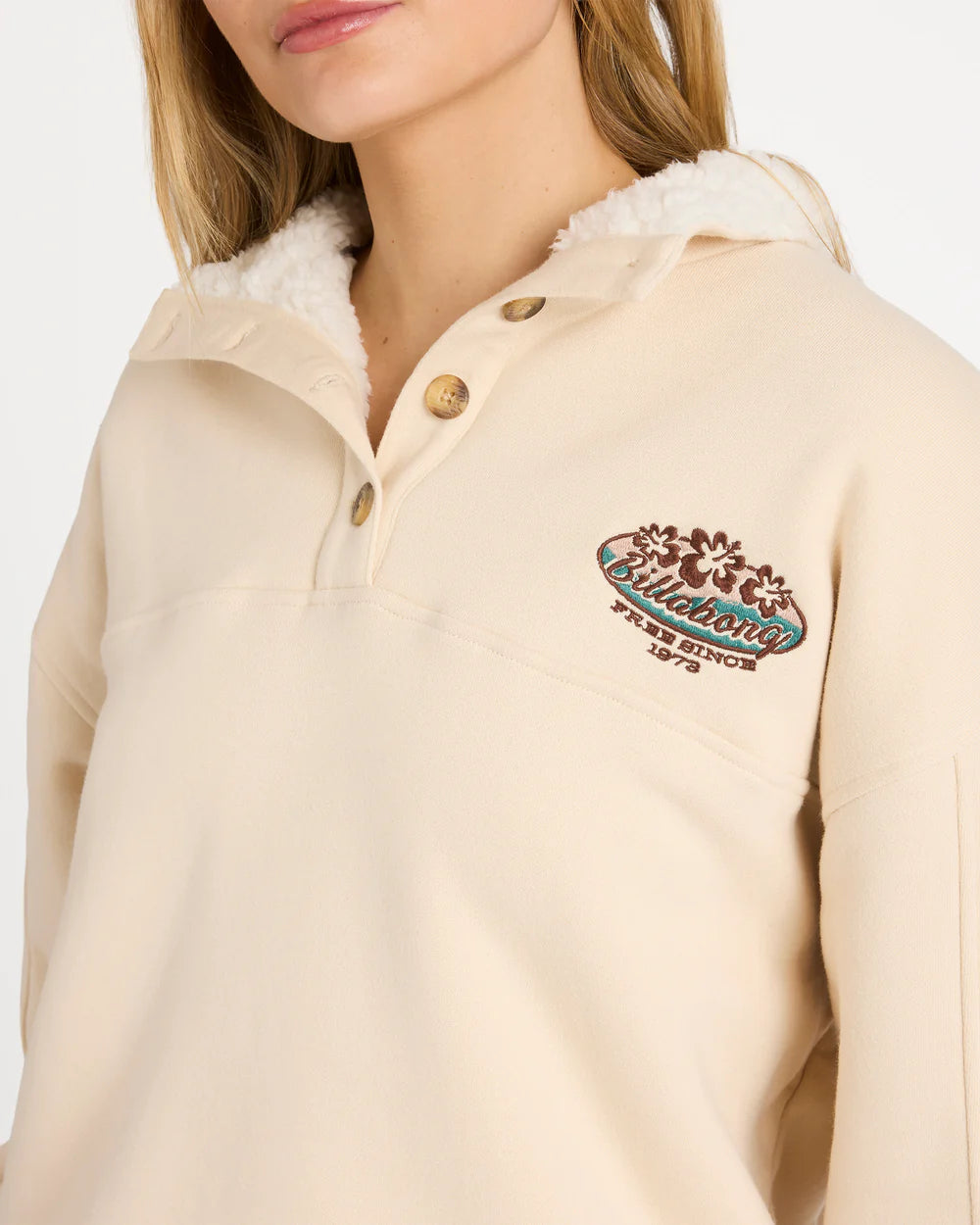 Billabong Classic Vibes Button Down Fleece Jumper