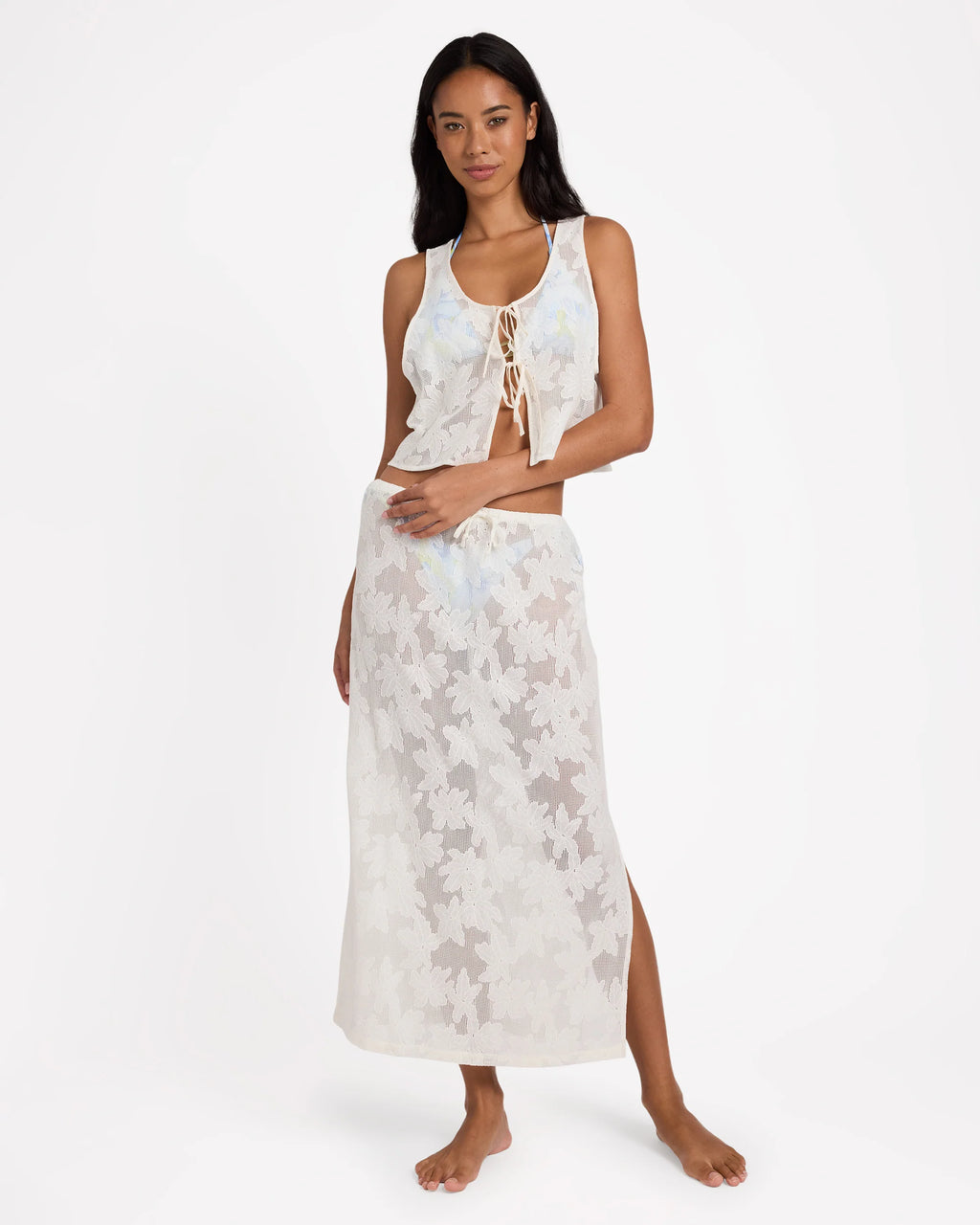 Billabong Salt Bloom Lace Midi Skirt