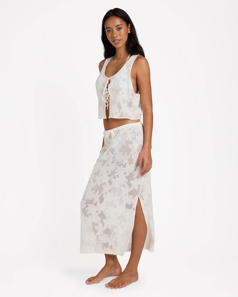 Billabong Salt Bloom Lace Midi Skirt