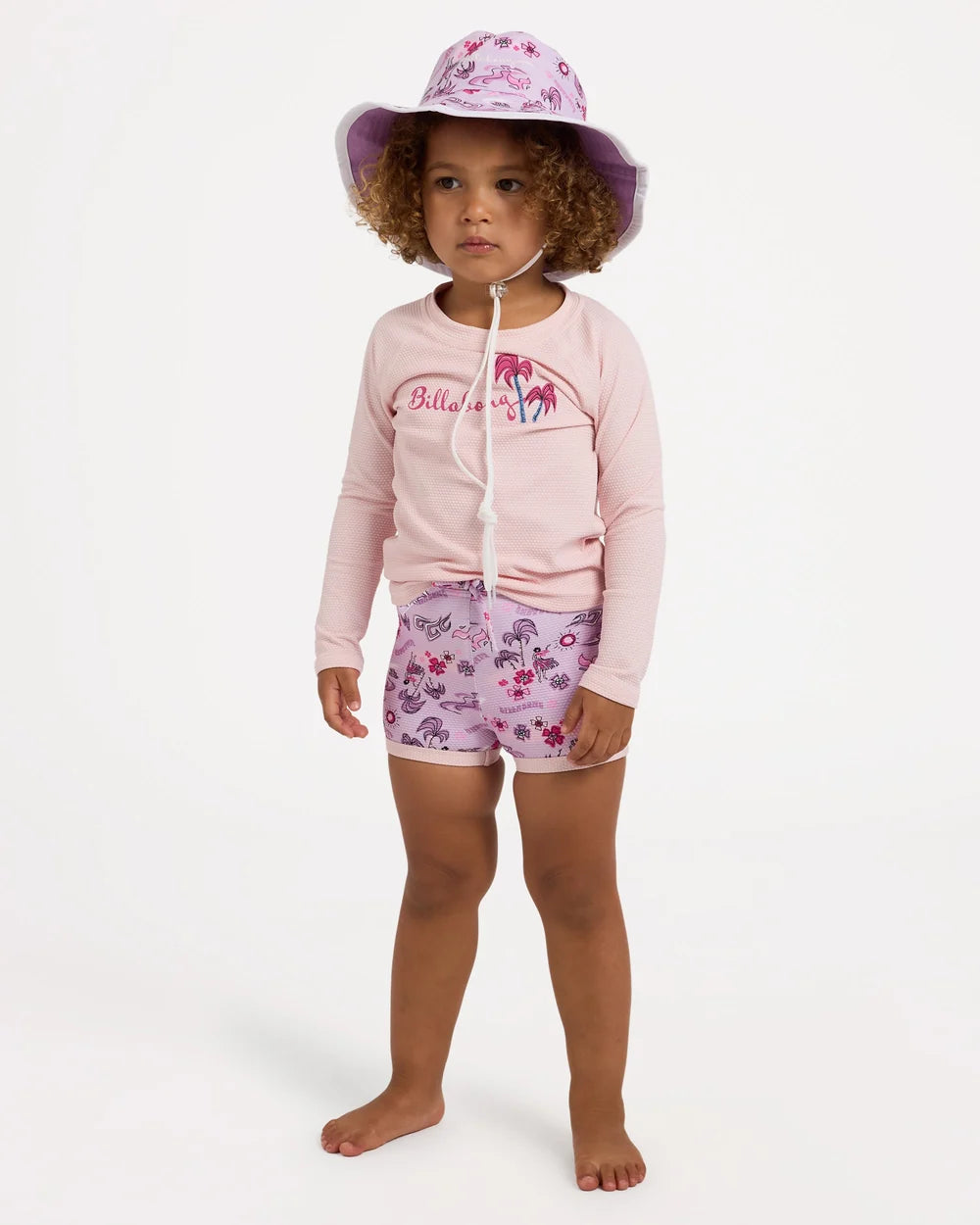 Billabong Hula Haze Long Sleeve Rash Vest Set Girls 0-5